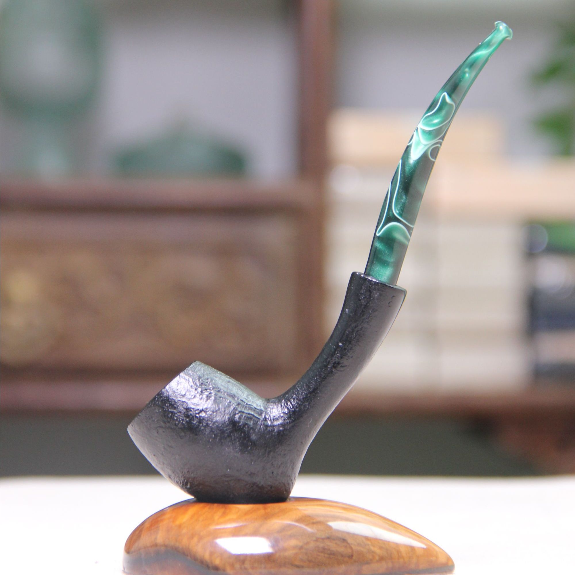 黑喷橡果进口石楠木手工烟斗彩胶嘴3mm烟道（细节见直播间/找客服）