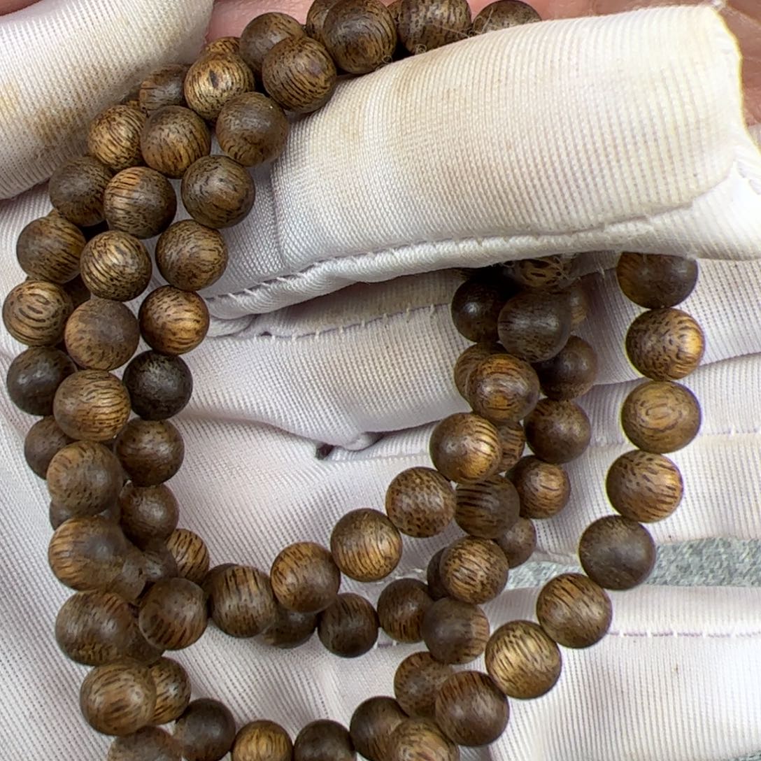 沉香手串奇楠沉香6mm圆珠多圈多样性发货一条