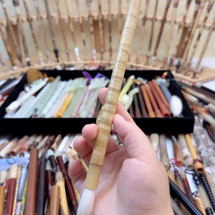 满波纹金丝楠木➕纯毛料笔头