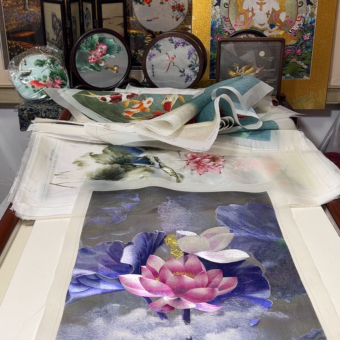 哆***宝刺绣纯手工刺绣画