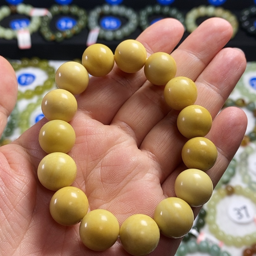 【闪购商品】未镶嵌蛇纹石玉手链卡14
