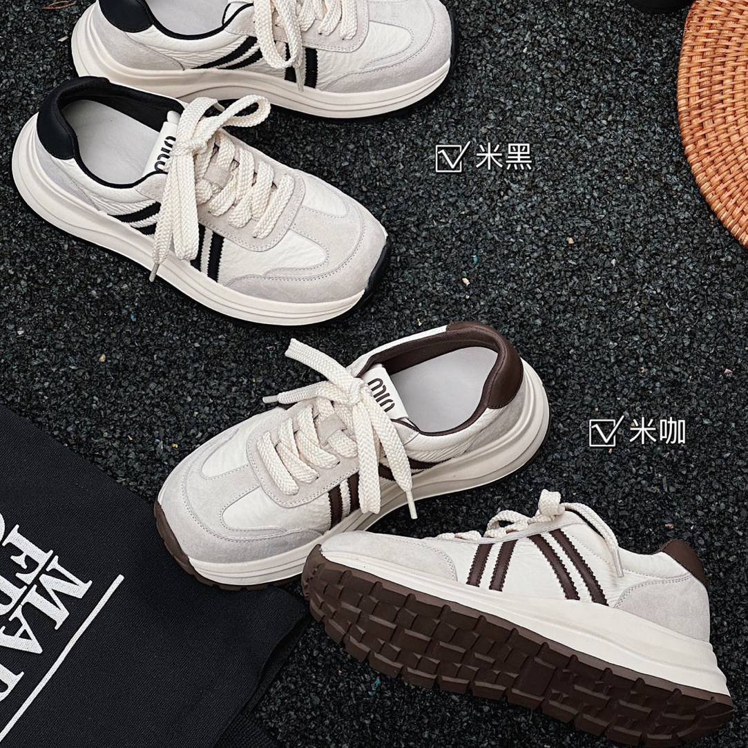 老爹鞋小皮匠323-19字母厚底老爹鞋厚底夏季ins百搭布鞋运动