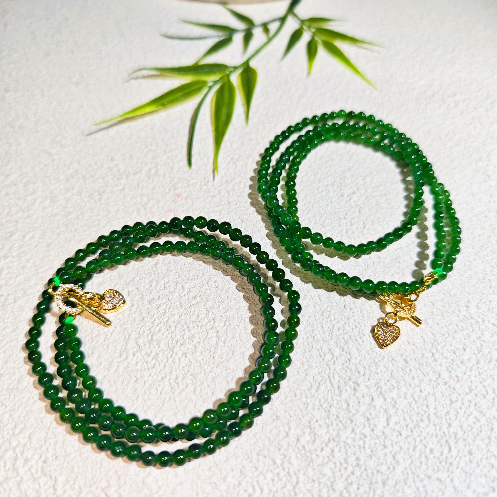 和田玉 碧玉小米珠毛衣链 多样性发货 拍一发一 H747