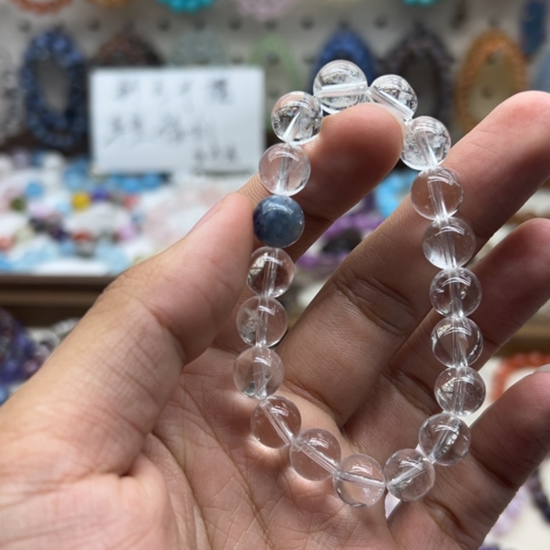 手链未镶嵌水晶白水晶蓝晶石