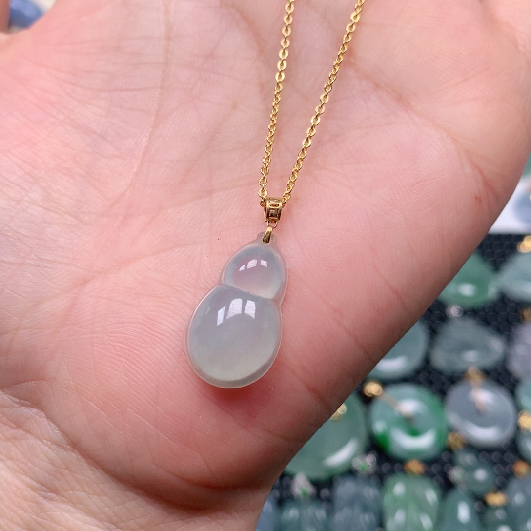 【闪购商品】翡翠吊坠(不含链)18K金镶嵌