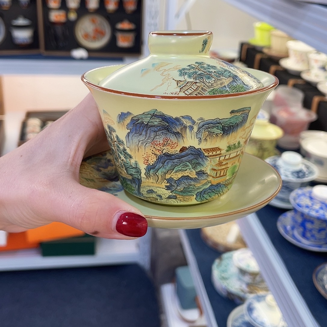 陶景德陶瓷盖碗茶具