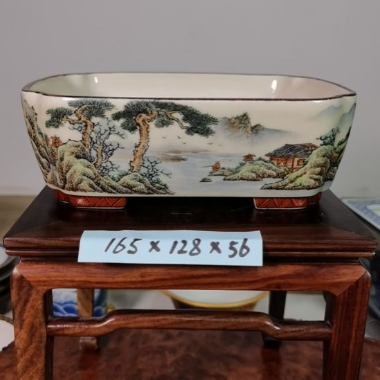 陶大德堂手工手绘釉盆