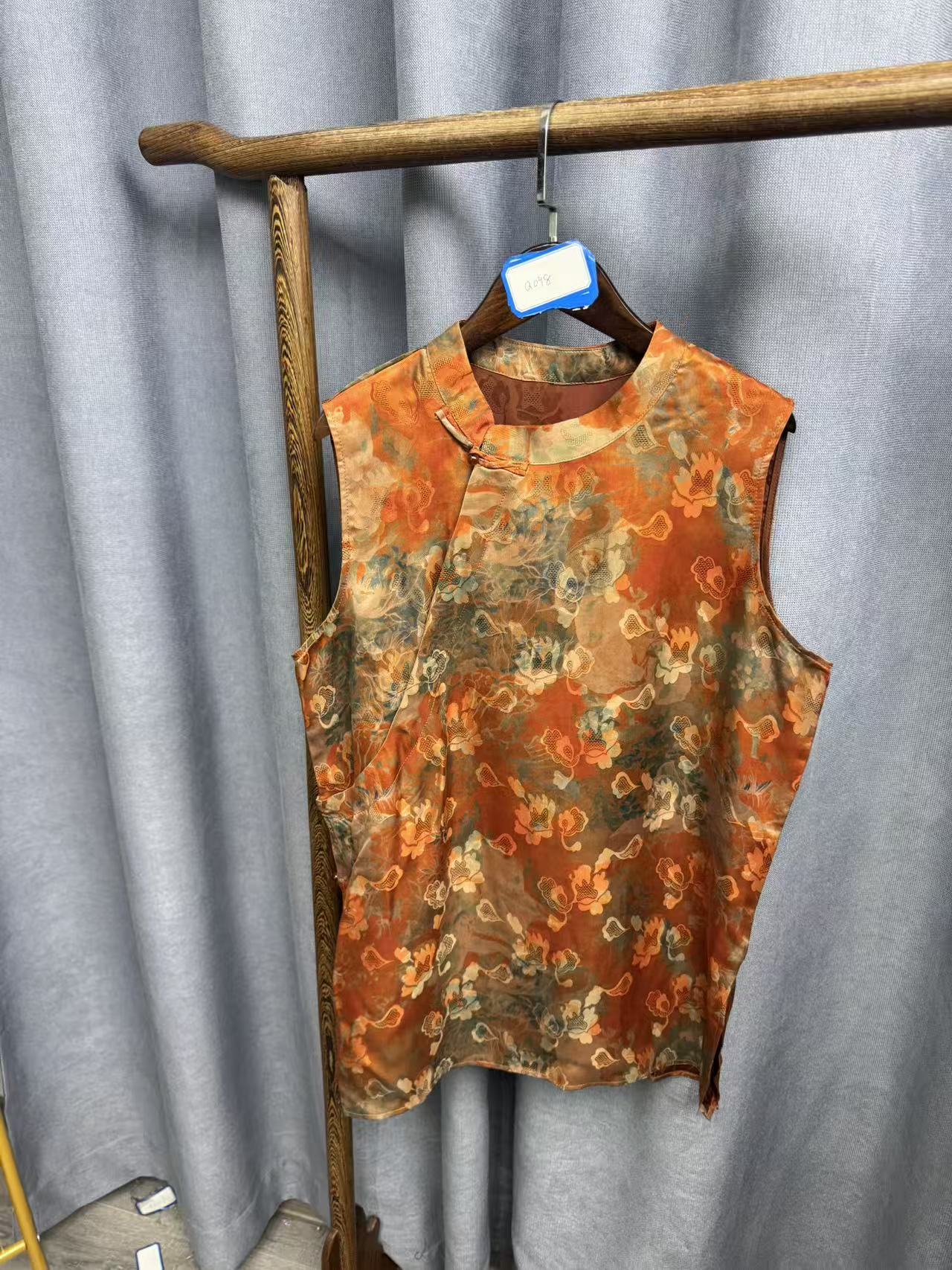 （瑕疵）新款时尚休闲香云纱奥黛上衣q098