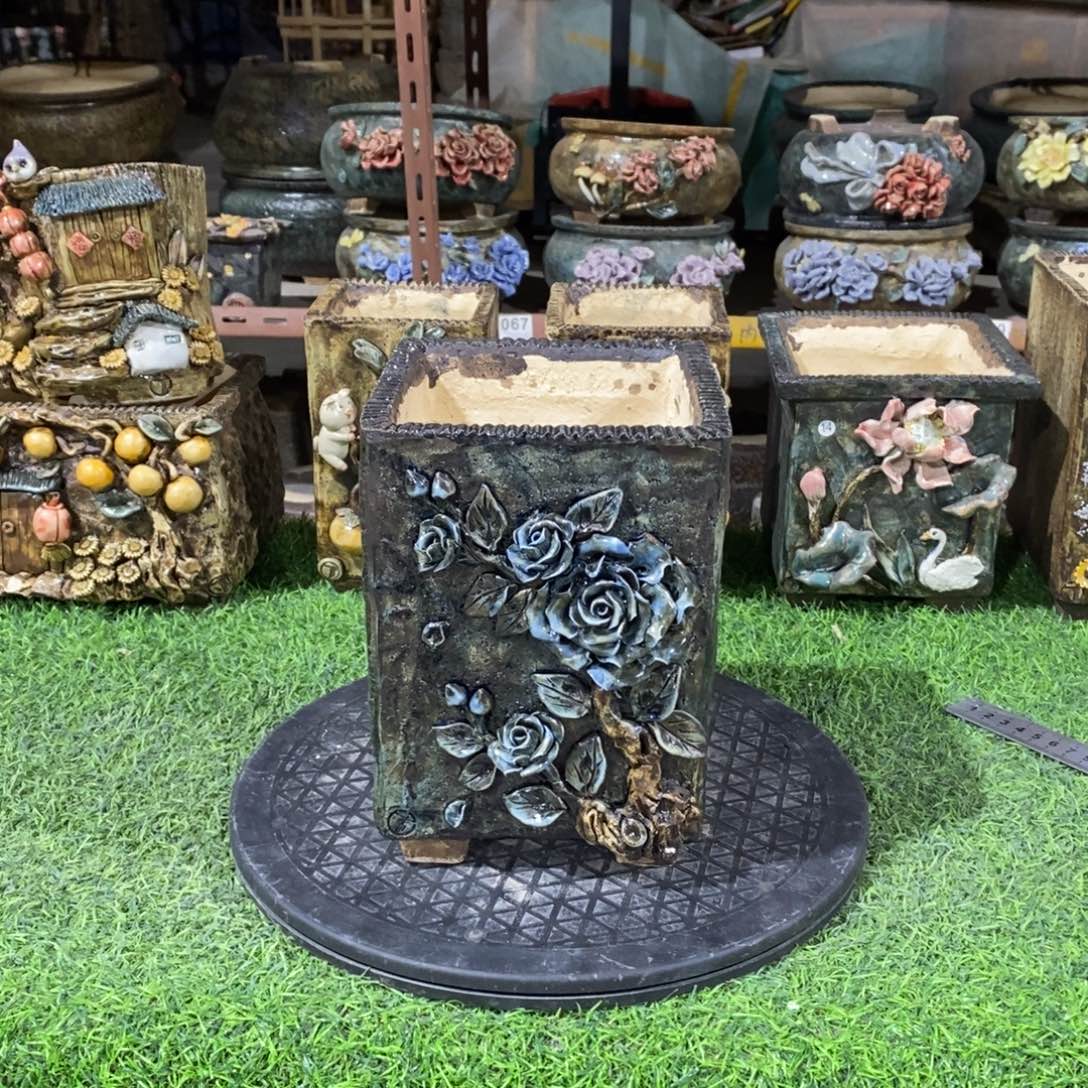 红陶青藤花器多肉花盆