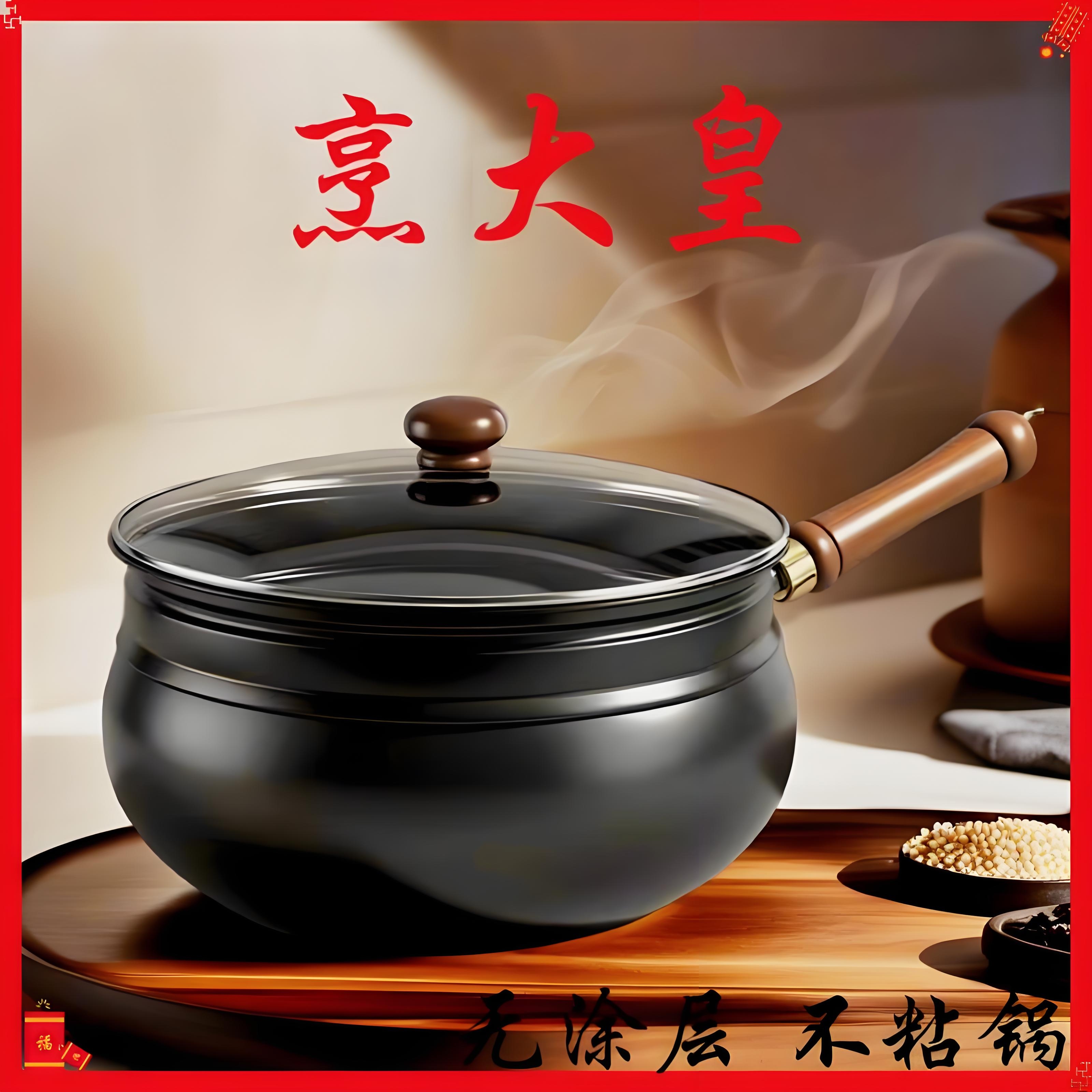 【蒸笼款】24cm/28cm/30cm大肚锅不粘锅不生锈无涂层大肚精铁纯铁锅