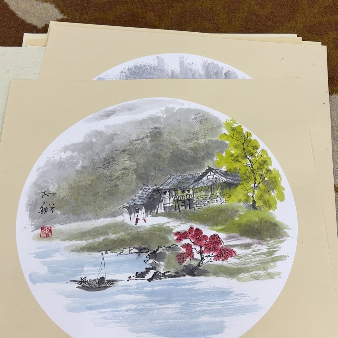 国画啊铁斗方李欣主播