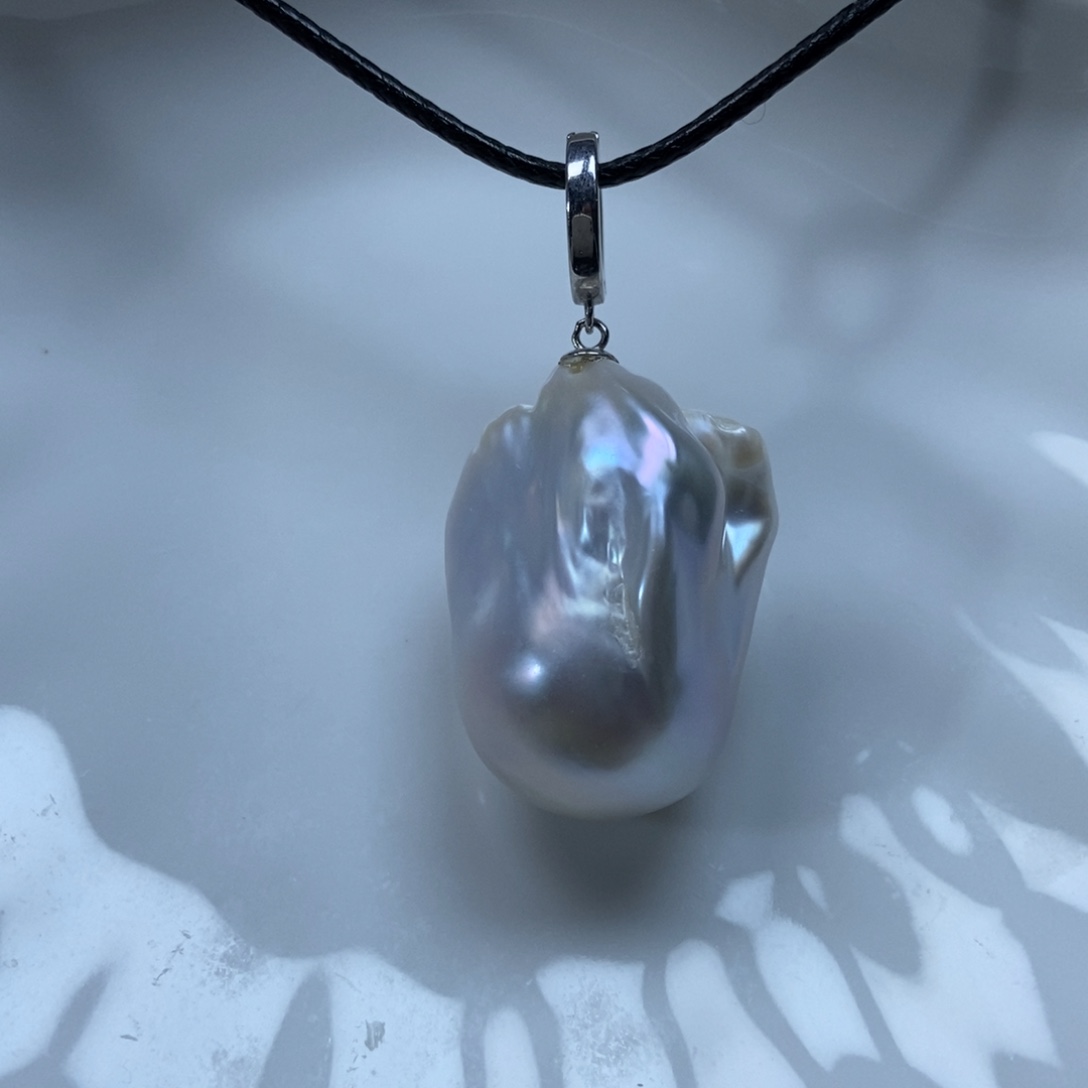 淡水珍珠吊坠(不含链)银S925镶嵌特价016