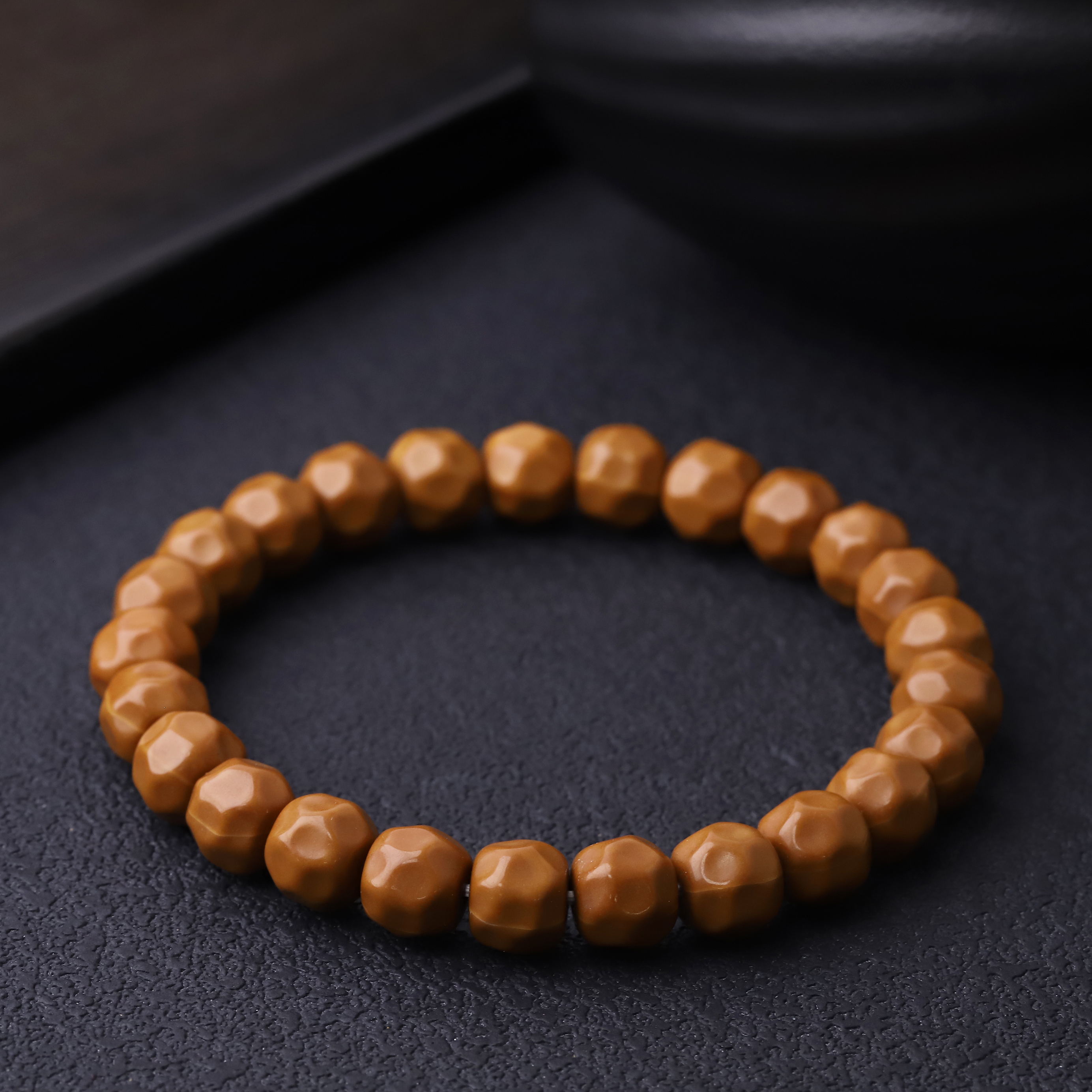 251240【奶酪无相猴头】精工雕刻原色猴头核桃单圈文玩手串