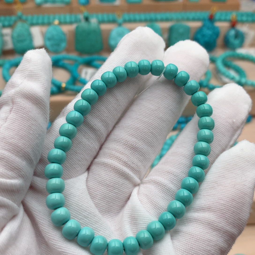 绿松石未镶嵌珠宝奇石5.8mm