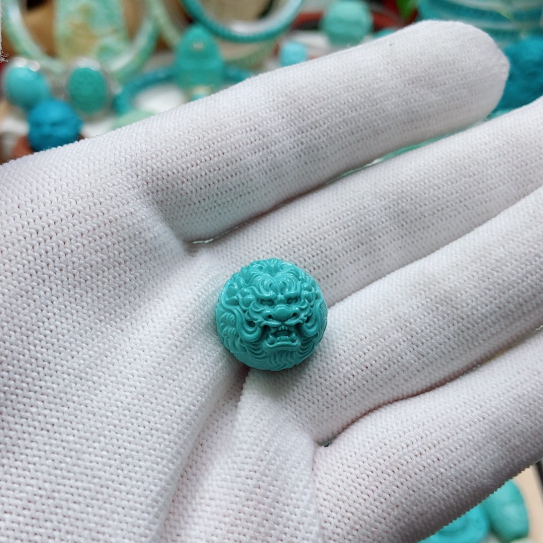 绿松石未镶嵌龙珠15.4mm