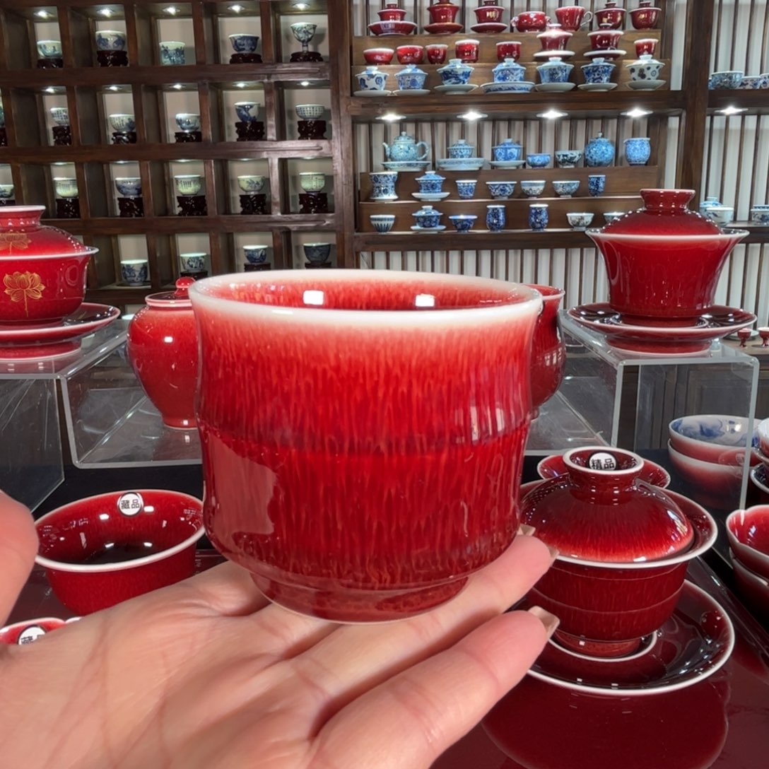 杯闻轩坊原矿郎红，竹节杯