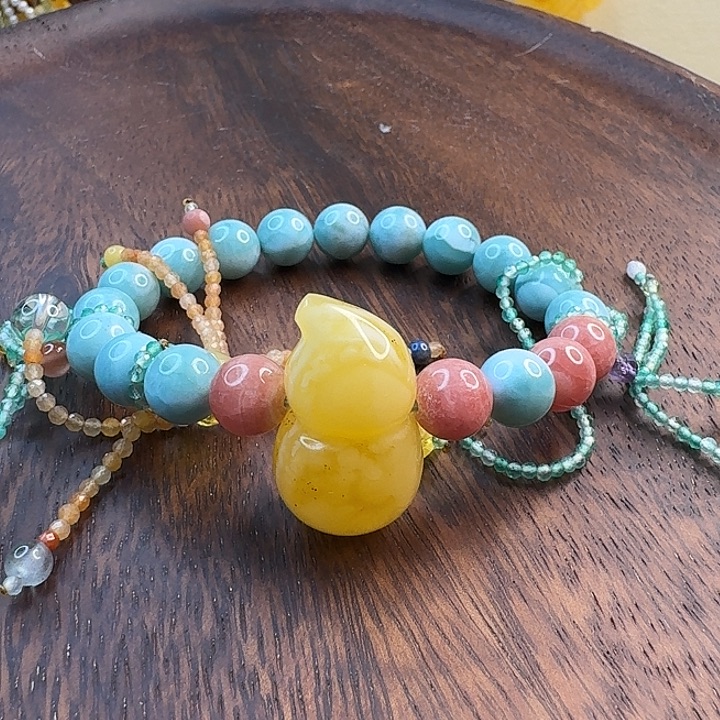 琥珀未镶嵌手链蜜蜡手串