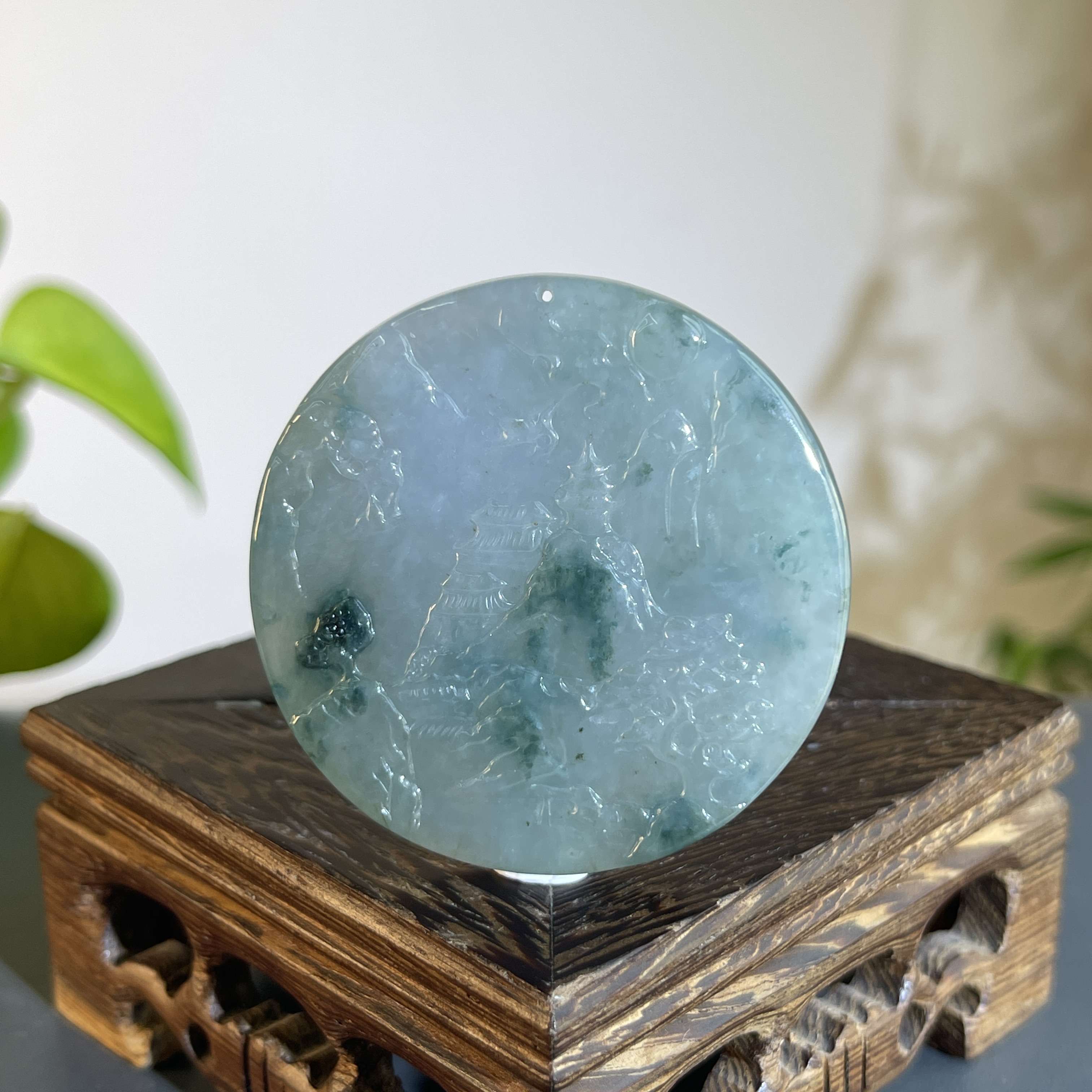 JCB23-57    天然缅甸A货翡翠   山水牌