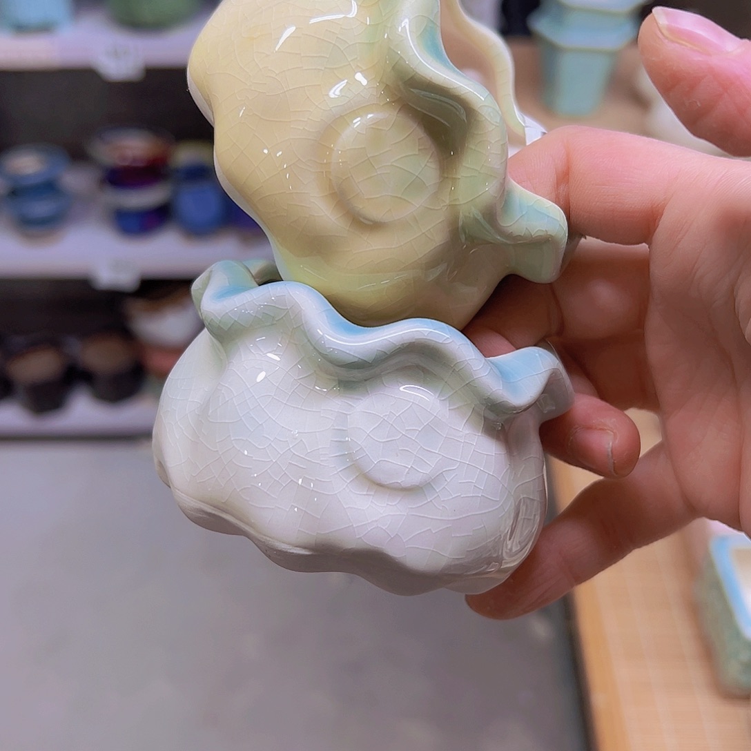 红陶陶瓷花盆当场满12包邮