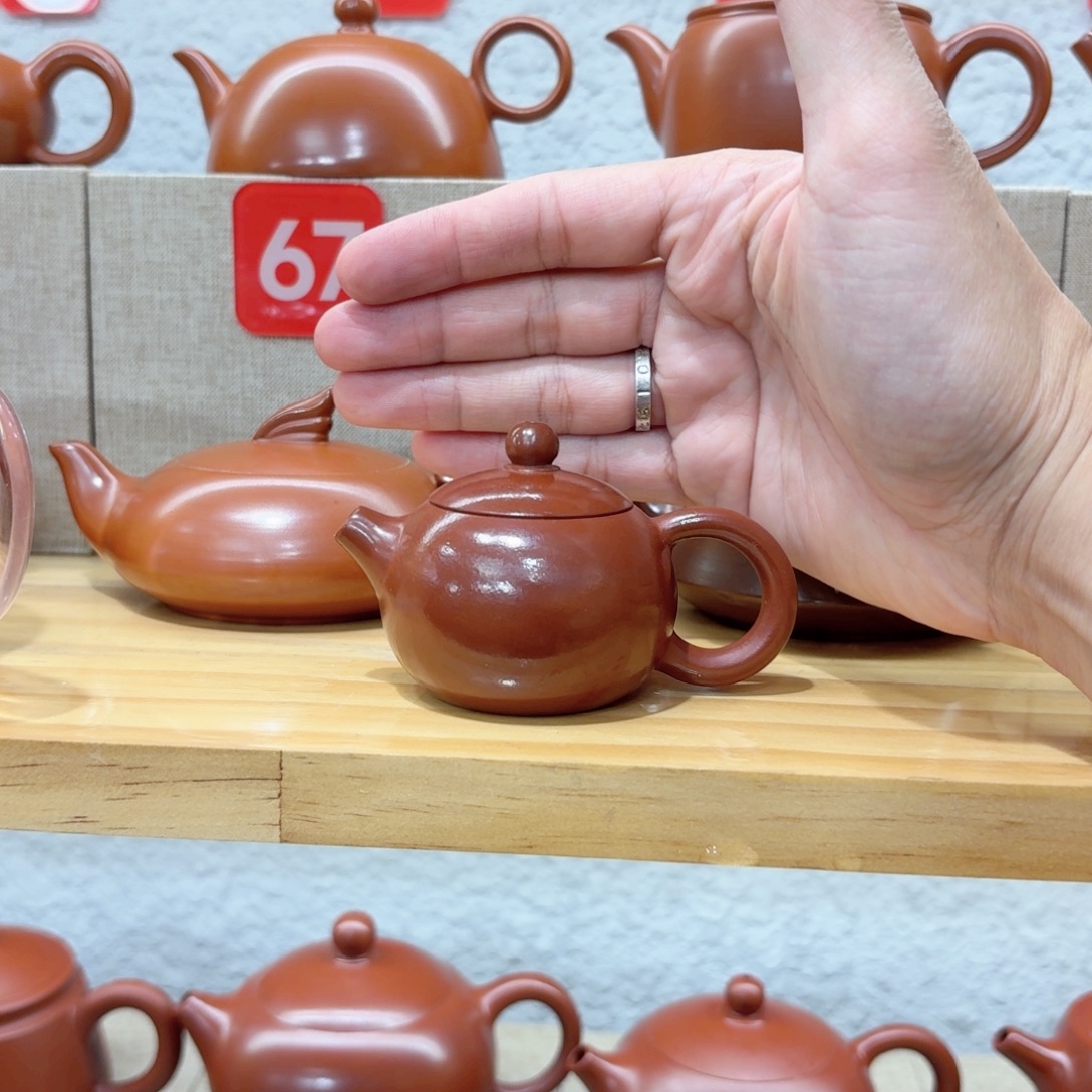 傅***粉紫砂茶壶西施50毫升……