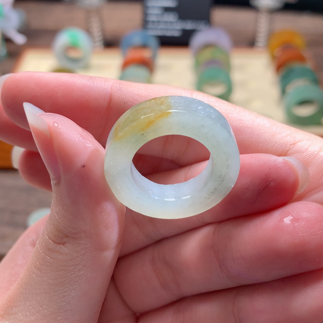 定制翡翠未镶嵌冰黄 13-19