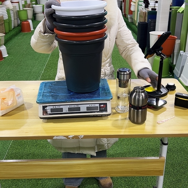 特价翻边盆口23高25白色无托5只