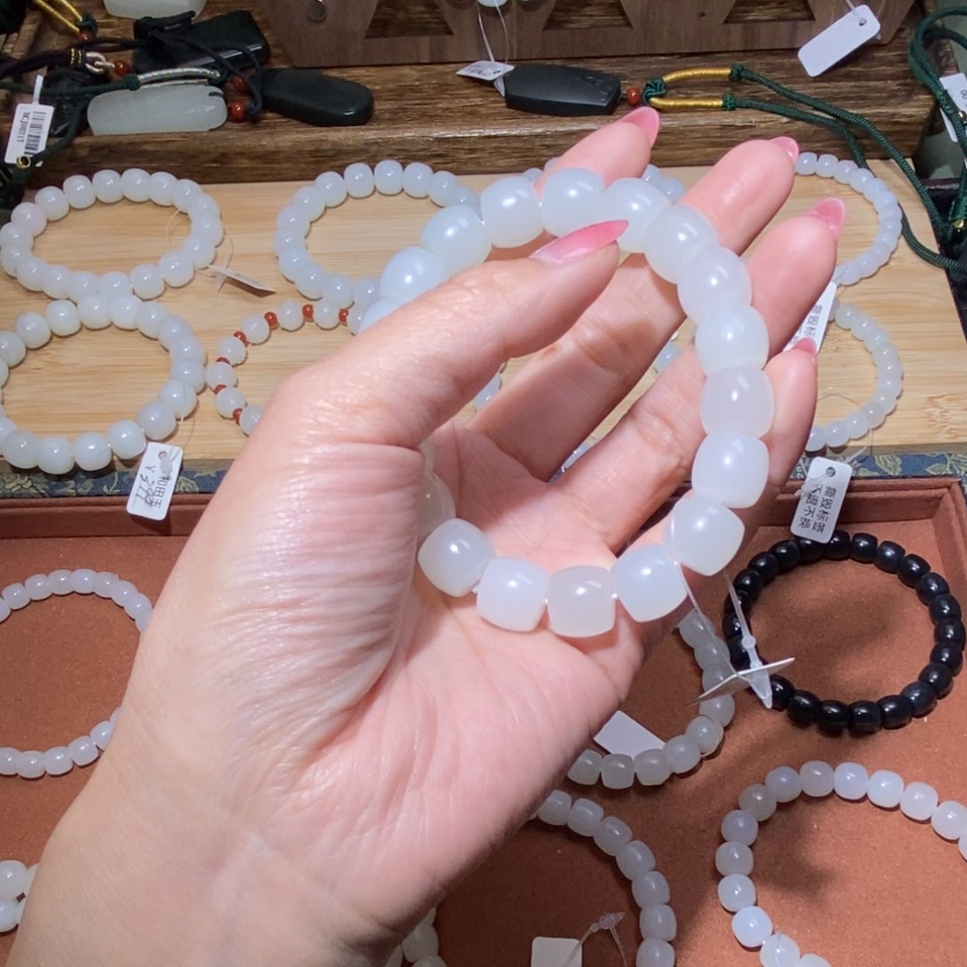 和田玉手串未镶嵌畅*12
