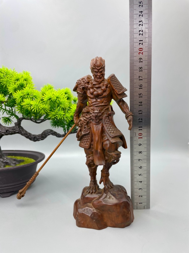 小叶黄杨木仿古工艺木雕（黑神话悟空）摆件彰显复古韵味工艺独特