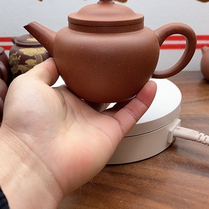 紫砂茶壶单元矿降坡泥笠帽200cc