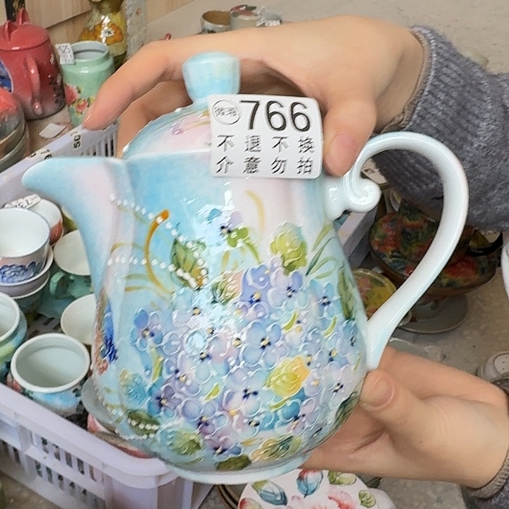 *****杯景德镇釉下五彩手绘微瑕