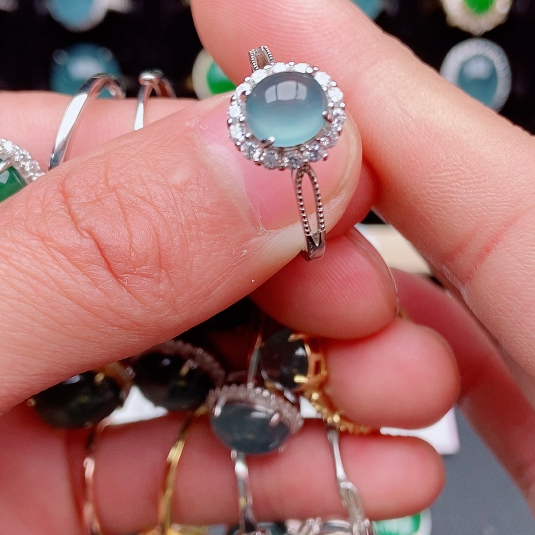 翡翠戒指银S925镶嵌06482586