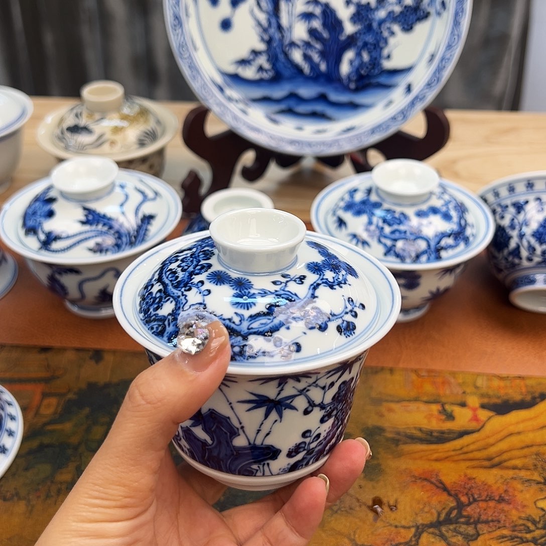 杯山**海景德镇手绘主人杯