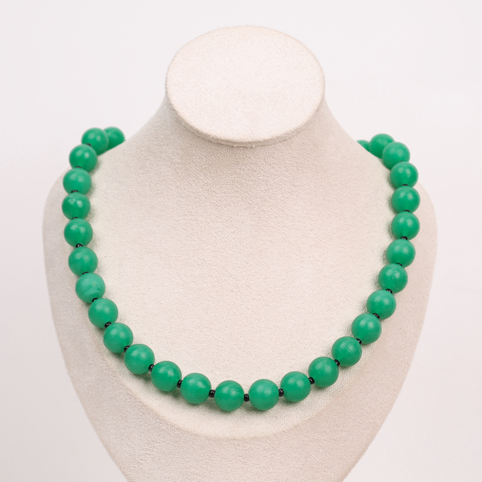 合金项链 玉楼东合金项链 LZ1303 10mm青色磨砂琉璃项链47cm