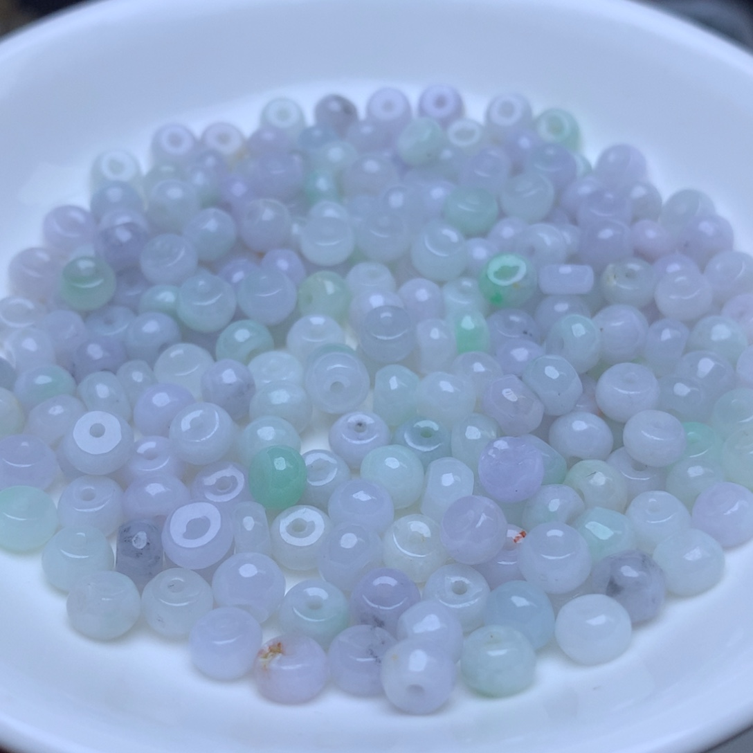 【闪购商品】未镶嵌翡翠手链卡3乘6冰淡紫算盘60个