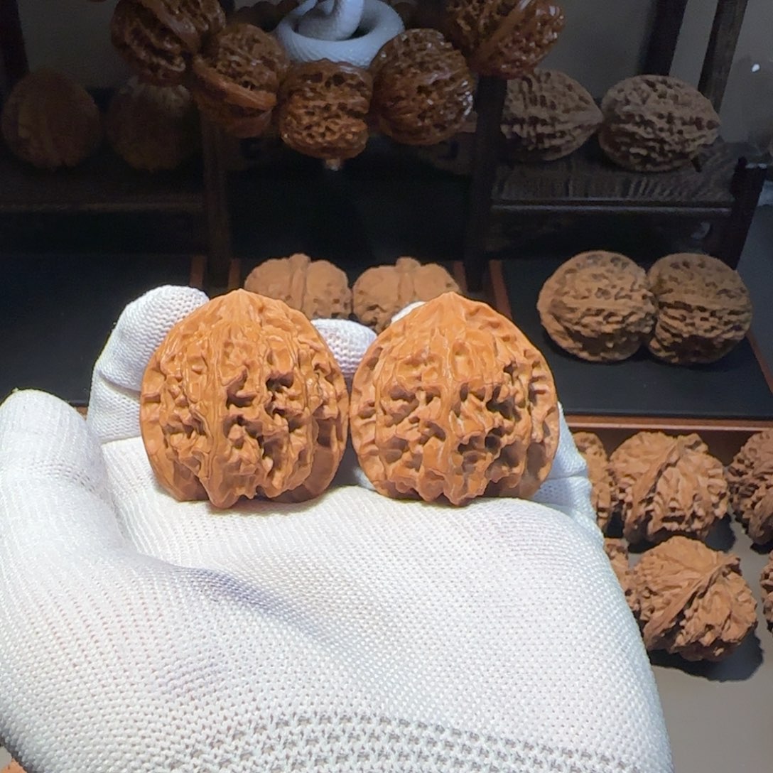 文玩核桃把件40尺全品苹果园