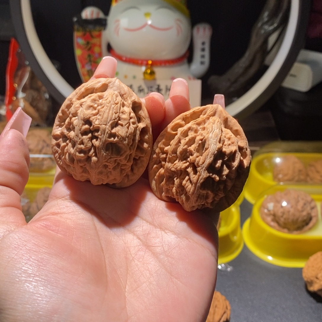 姜***塞吊坠文玩核桃红锦鲤