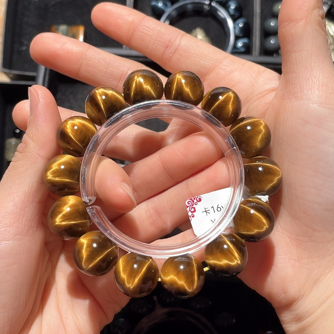 木变石（虎睛石）手链未镶嵌钮****锤