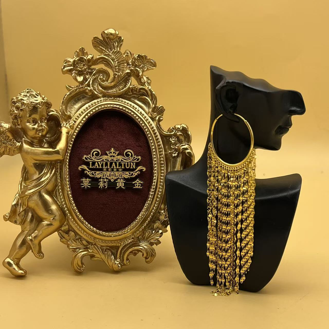 A播 13.56g 足金999 耳饰e