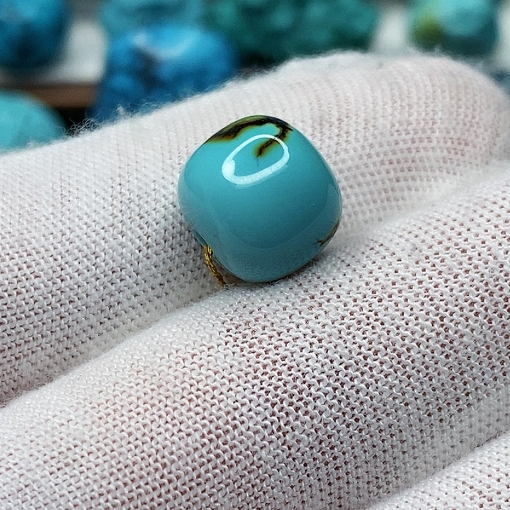 绿松石未镶嵌天然原矿 地大质检