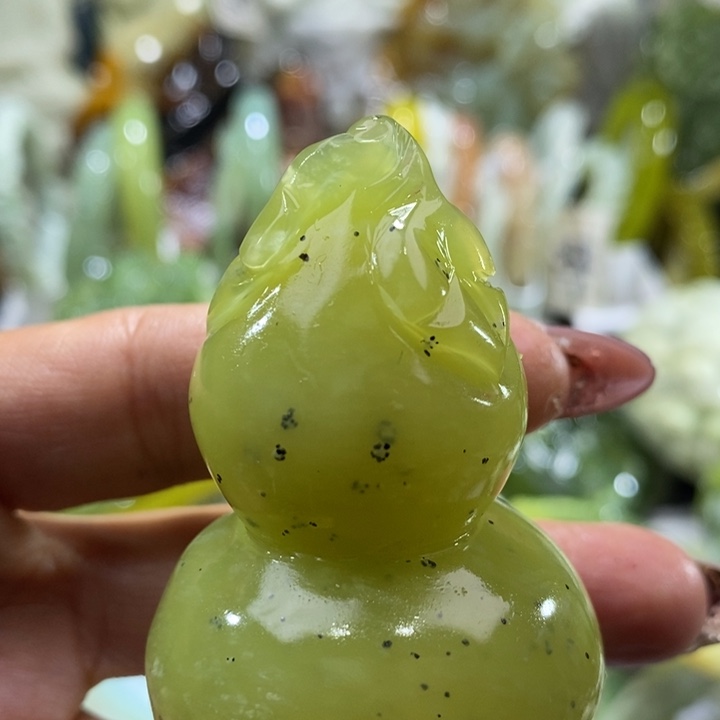 岫玉未镶嵌岫玉手把