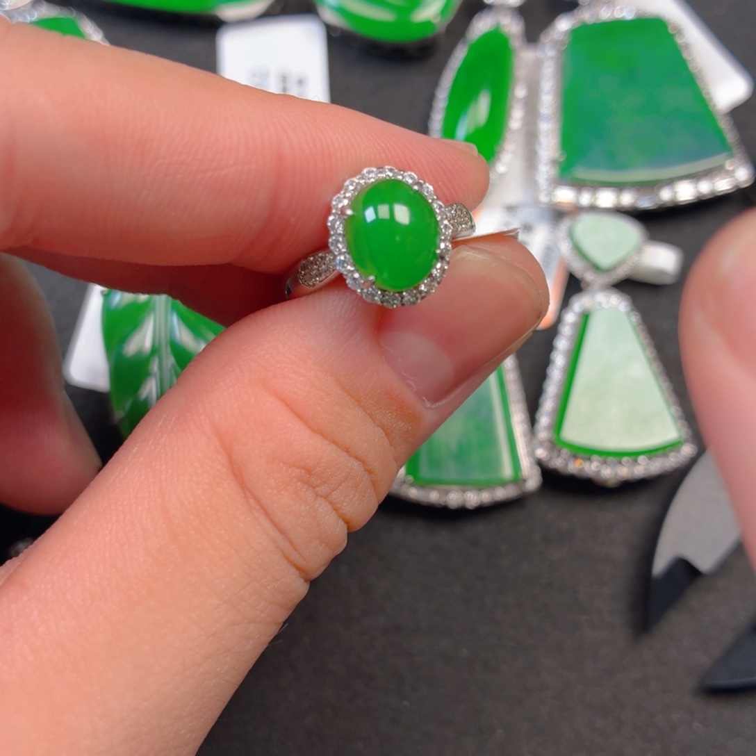 翡翠银S925镶嵌颈饰