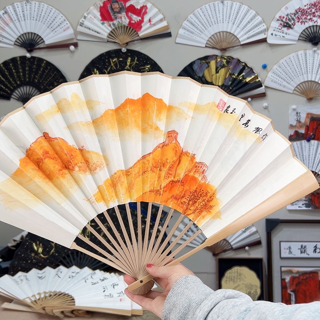 书法十寸玉竹-文玩扇-手写-粘好发出