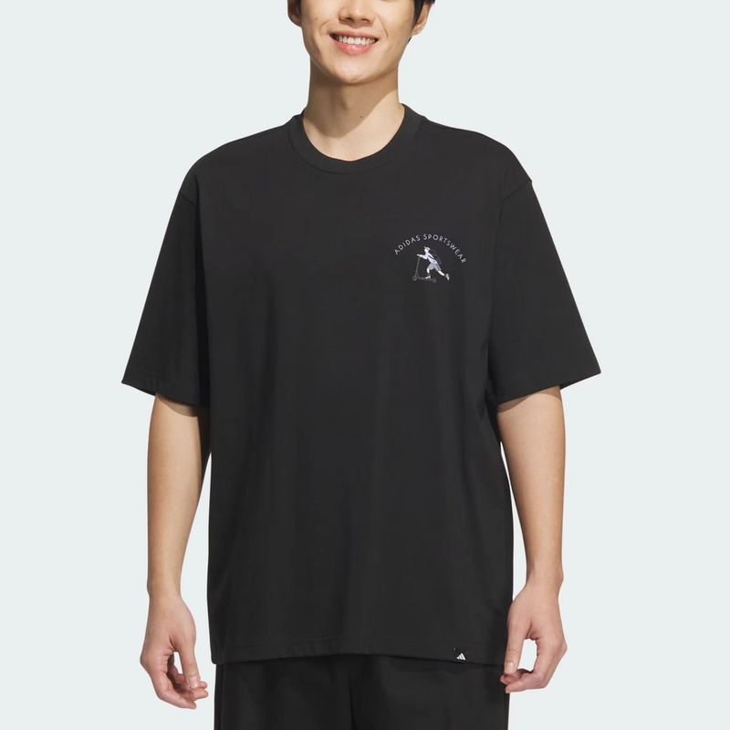 adidas/阿迪达斯男子GFX SS TEE纯棉运动休闲短袖圆领T恤JL6058