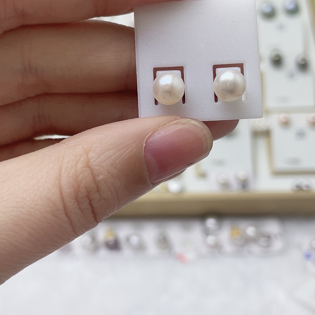 *****耳饰银S925镶嵌淡水珍珠