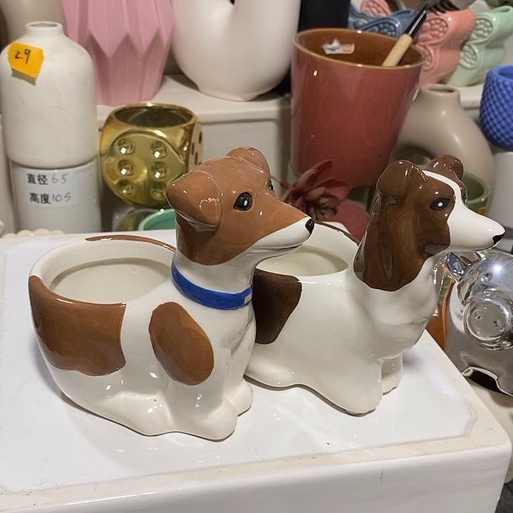 陶摆件陶盆有孔 瑕疵介意勿拍