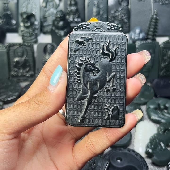 和田玉（青玉）颈饰未镶嵌易*下