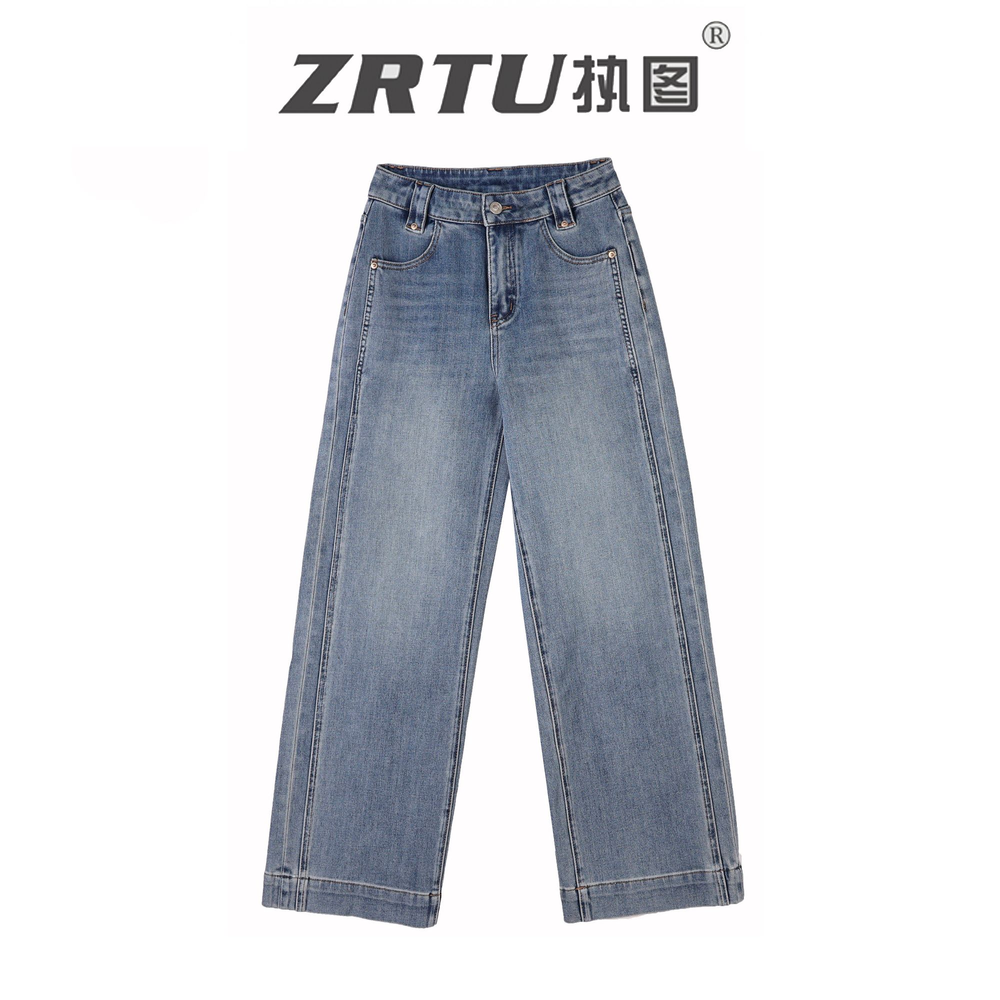 2025直筒牛仔裤女简约百搭显瘦长裤