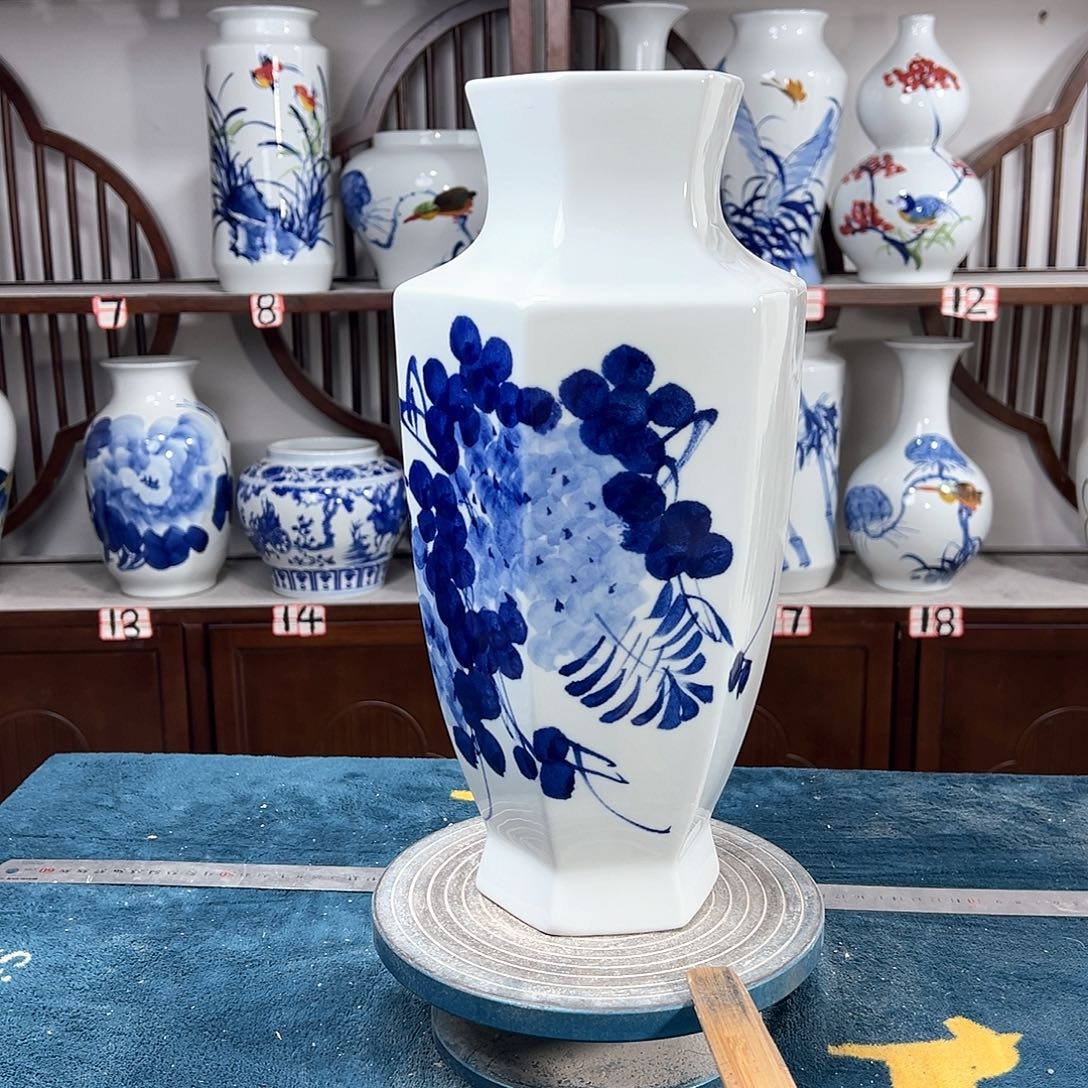 摆件景德镇陶瓷6紫藤