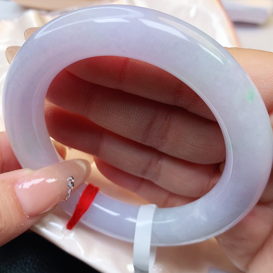 未镶嵌手镯翡翠纯天然A货翡翠老坑紫罗兰胖圆169号