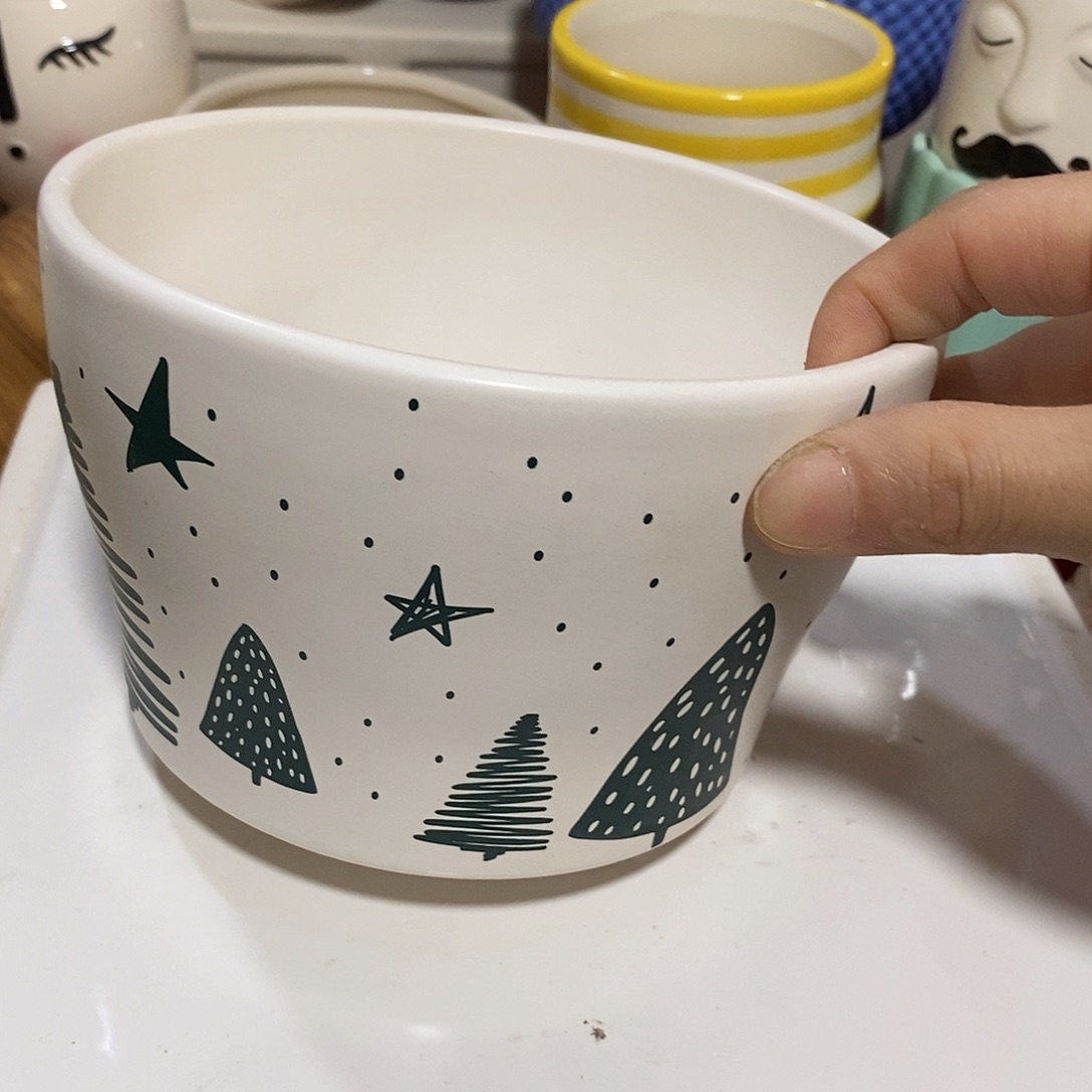 杯子陶陶盆有孔 瑕疵介意勿拍